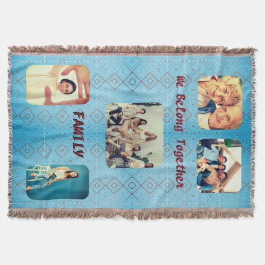 Foto Soft Blue Retro Diamond Decke (Vorderseite)