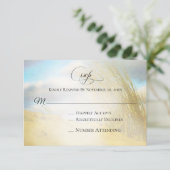 *~* Foto Soft Dune Beach Grass UAWG Wedding RSVP Karte (Stehend Vorderseite)