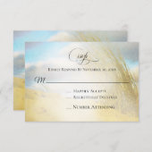 *~* Foto Soft Dune Beach Grass UAWG Wedding RSVP Karte (Vorne/Hinten)
