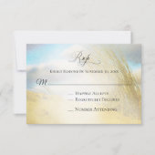 *~* Foto Soft Dune Beach Grass - Wedding RSVP Karte (Vorderseite)