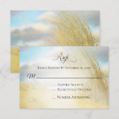 *~* Foto Soft Dune Beach Grass - Wedding RSVP Karte (Vorne/Hinten)