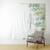 Foto "Soft Greenery Brautparty Backdrop" Wandteppich (Beispiel (Horizontal))