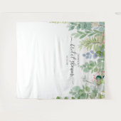 Foto "Soft Greenery Brautparty Backdrop" Wandteppich (Vorderseite (Horizontal))