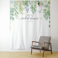 Foto "Soft Greenery Brautparty Backdrop"