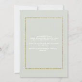 Foto Soft Mint Foliage Kinderdusche Einladung (Rückseite)