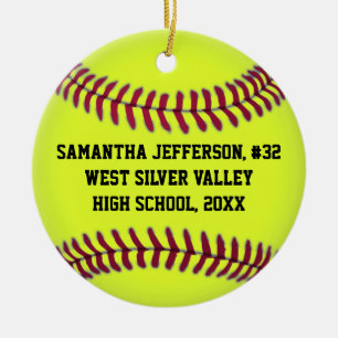 Foto-Softball-Sport Keramik Ornament