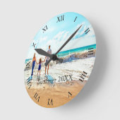 Foto Sommerferien - Rom Runde Wanduhr (Winkel)