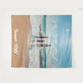 Foto-Sommerurlaub-Gedächtnistext Wandteppich (Vorderseite (Horizontal))