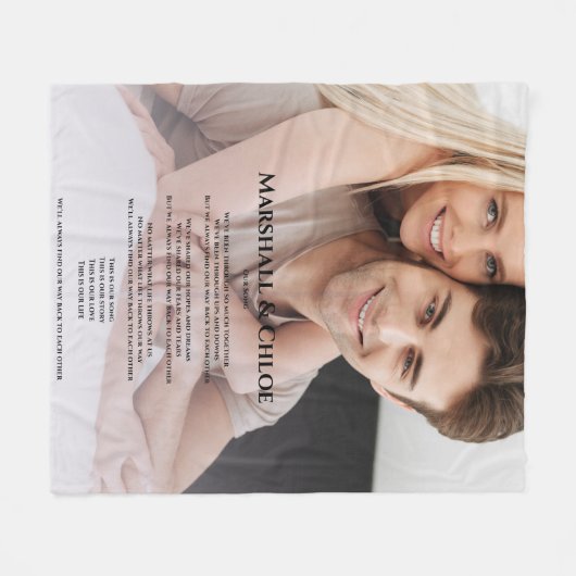 Foto Song Texte Fleece Blanket (Vorderseite (Horizontal))