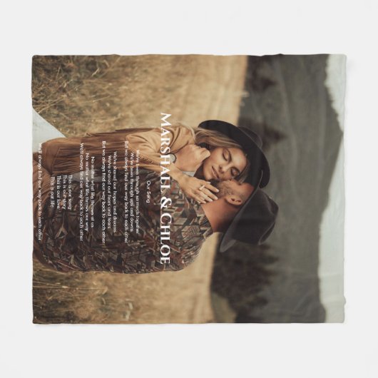 Foto Song Texte Fleece Blanket (Vorderseite (Horizontal))