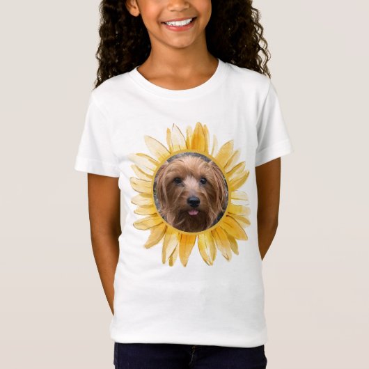 Foto Sonnenblume Personalisiert T-Shirt (Vorderseite)