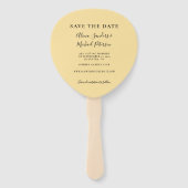 Foto Sonnenblume rustikale Hochzeit speichern Sie  Fächer (Rückseite)