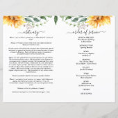 Foto Sonnenblumen Beerdigung Programm (Rückseite)