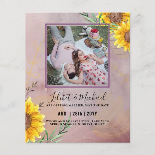 FOTO "Sonnenblumen im HAUSHALT" Rette Datumsangabe (Vorderseite)