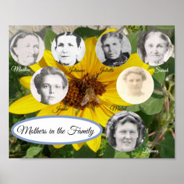 Foto Sonnenblumen und Bienen Poster
