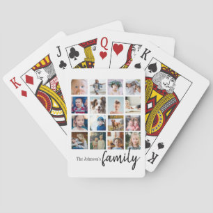 Foto-Sortierraster-Familienskript Spielkarten