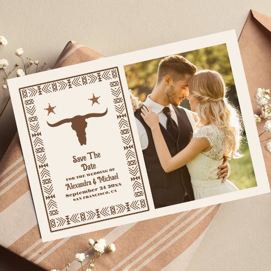 Foto Southwestern Ranch Western Hochzeit Save The Date