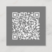 Foto | Soziale Medien | Grauer Glitzer | QR-Code Quadratische Visitenkarte (Rückseite)