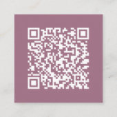 Foto | Soziale Medien | Rosa Glitzer | QR-Code Quadratische Visitenkarte (Rückseite)