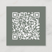 Foto | Soziale Medien | Sage Glitzer | QR-Code Quadratische Visitenkarte (Rückseite)
