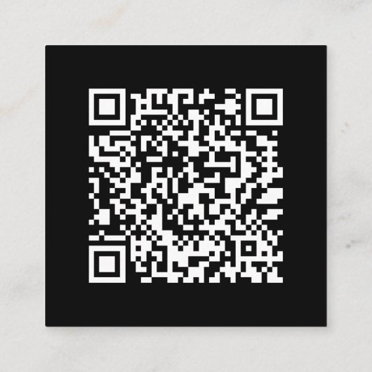 Foto | Soziale Medien | Schwarzer Glitzer | QR-Cod Quadratische Visitenkarte (Rückseite)