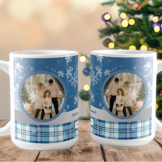 Foto Spanish Feliz Navidad Elegante Azul  Kaffeetasse
