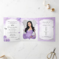 Foto Spanish Light Lila und Silver Quinceanera