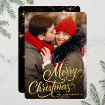 FOTO Sparkle Frohe Weihnachtsgrüße Gold