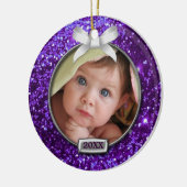 Foto "Sparkle Lila/Silver Bow" Keramikornament (Links)