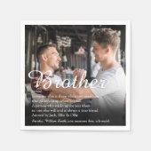 Foto Spaß Cool Bester Bruder je Definition Serviette (Vorderseite)