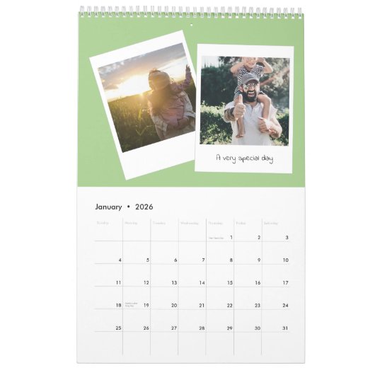 Foto-Spaß-Familienkalender für Retro-Sofortnachric Kalender (Jan 2026)