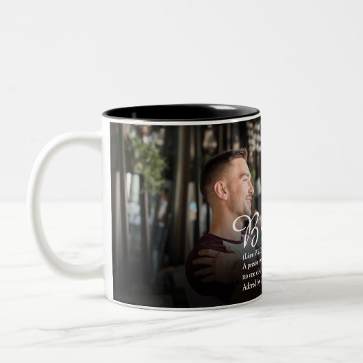 Foto Spaß Moderne Cool Beste je neue Definition Zweifarbige Tasse (Links)