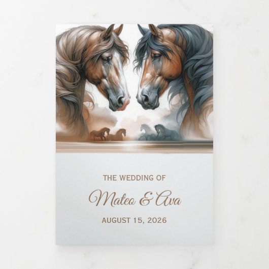 Foto Special Trifold Wedding Programm hinzufügen (Cover)