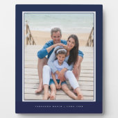 Foto-Speicher für Familienurlaub: Navy Frame beibe Fotoplatte (Vorderseite)