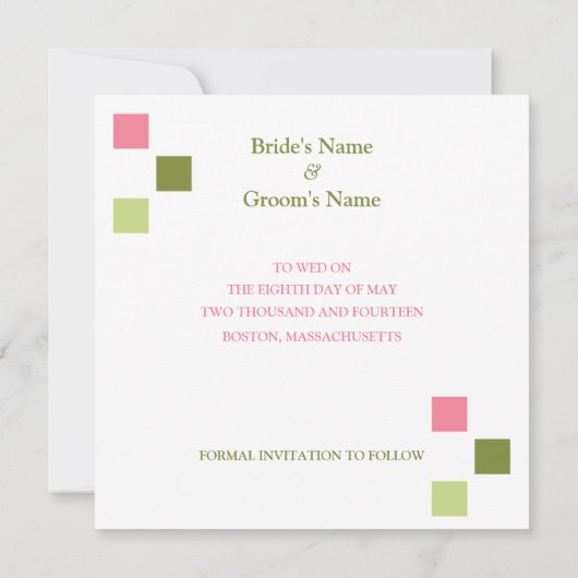 Foto Speichern der Datumskarten Save The Date (Rückseite)