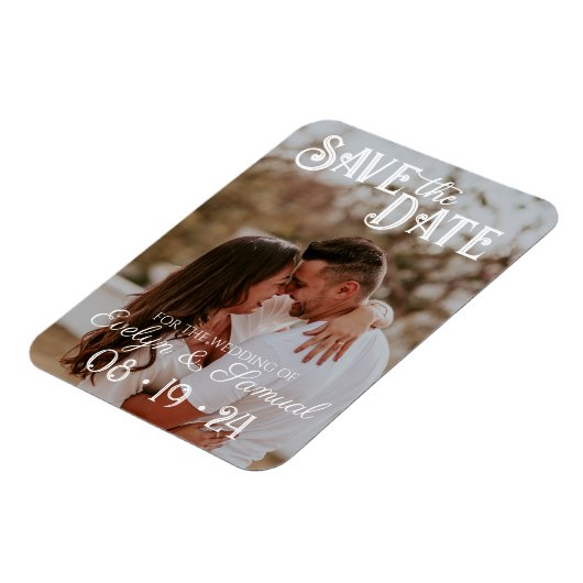 Foto Speichern des Datumsfelds mit weißem Text Magnet (Linke Seite)