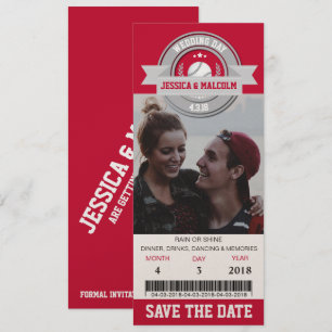 Foto-Speichern-Sie-das-Datum-Hochzeit-Sport-Ticket Einladung