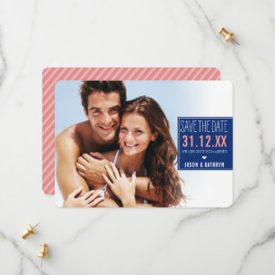 FOTO SPEICHERN SIE DAS DATUM Ombre-Schrägstreifen Save The Date