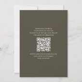 Foto Speichern Sie das Datum QR-Code Florale Grünp Save The Date (Rückseite)