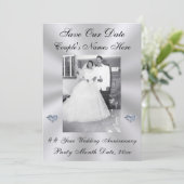 FOTO Speichern Sie die Datumskarten, 60., 75. oder Einladung (Stehend Vorderseite)