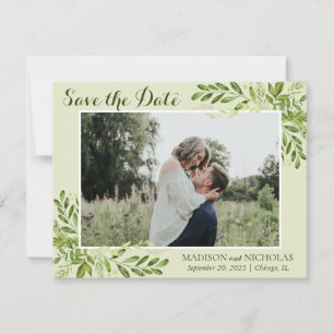 Foto Speichern Sie die Datumskarten mit botanische Save The Date