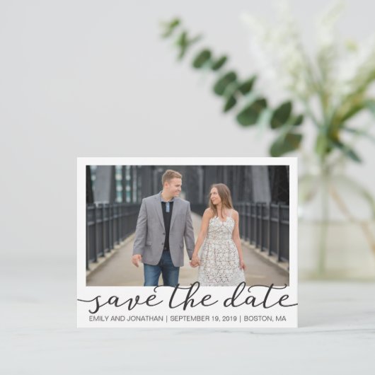 Foto Speichern Sie die Datumskarten mit weißer Gre Save The Date (Stehend Vorderseite)