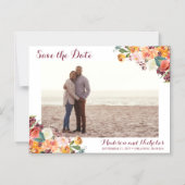 Foto Speichern Sie die Datumsmagnete, Herbst-Blume Magneteinladung (Vorderseite)