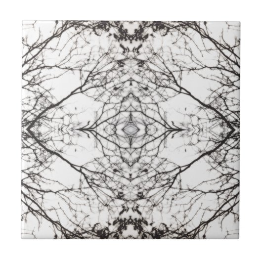 Foto-Spiel-Birken-Baum Fliese (Vorderseite)