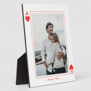 Foto Spielkarten Herz Liebe Ass einfach Fotoplatte