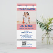 Foto Sport Ticket Einladung große Karte QR Code (Stehend Vorderseite)