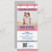 Foto Sport Ticket Einladung große Karte QR Code (Vorne/Hinten)