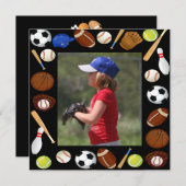 Foto Sports Einladung zum Geburtstag (Vorne/Hinten)