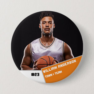 Foto-Sportschaltfläche / Basketballspieler für But Button