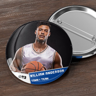 Foto-Sportschaltfläche / Basketballspieler für But Button